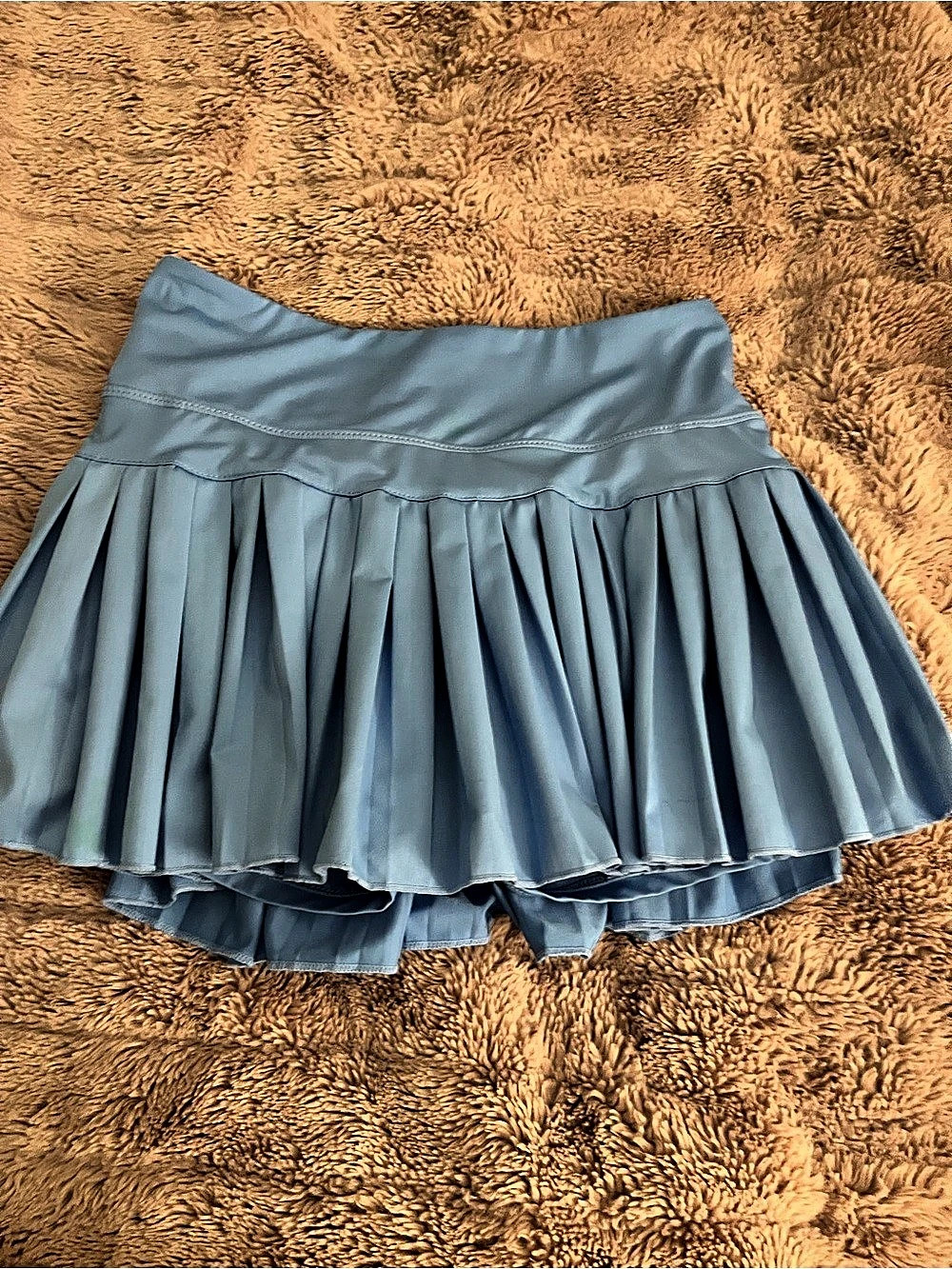 Goldhinge Pleated Mini Skirt in Blue NWT
